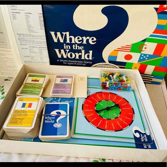 Vintage 1986 “Where in the World” Geography, Diplomat & Map Knowledge Board Game - Picture 10 of 15